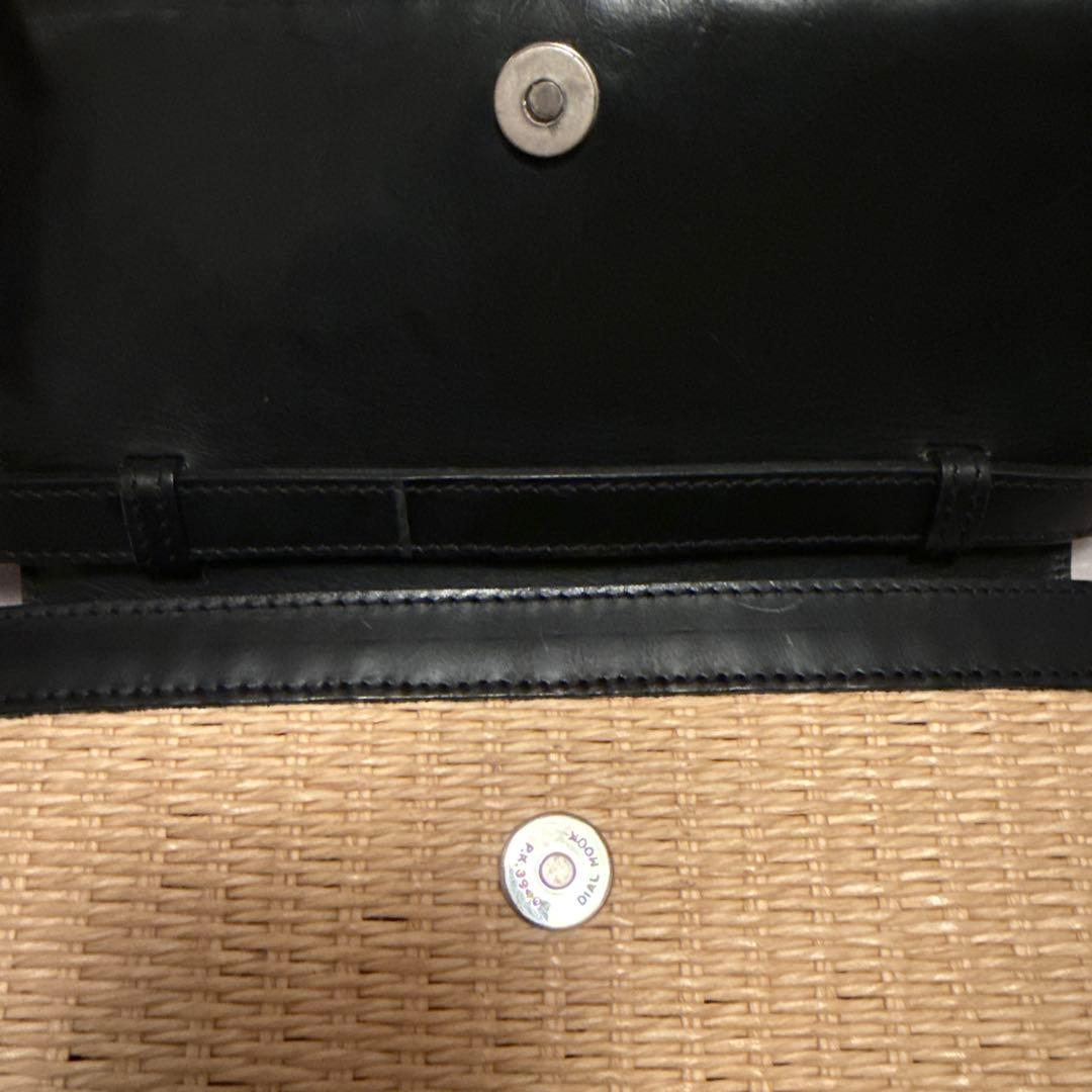 オールドラルフローレン　2way籠バッグ　レザー　ブラック　自立