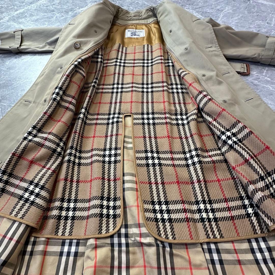 バーバリー♡トレンチコート　ベルトライナー　ノバチェック カーキ　7AB