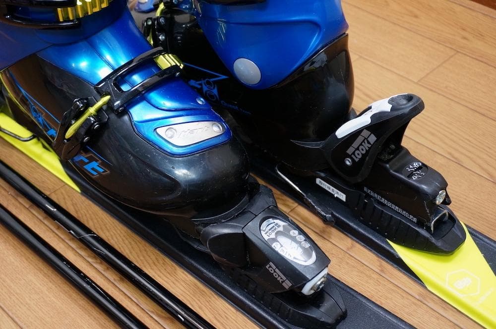 メンテ済 130cm 靴24cm ROCKER GS-9 子供用スキーセット