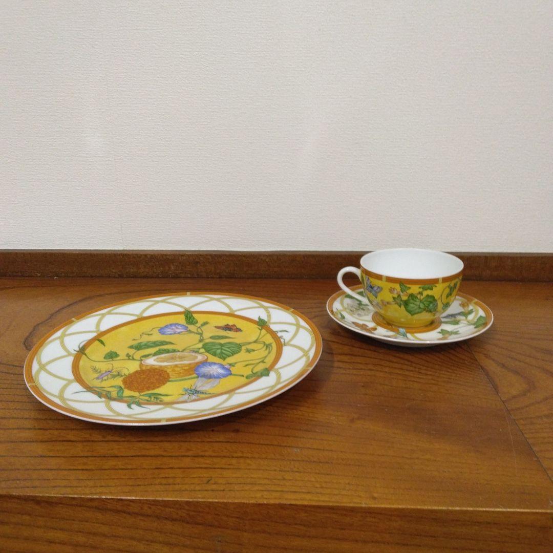 【る535】エルメス　シエスタ　食器セット プレート　カップ＆ソーサー