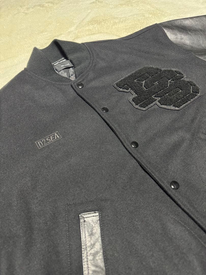 L ウィンダンシー × デラックス ヴァーシティ ジャケット スタジャン レザー