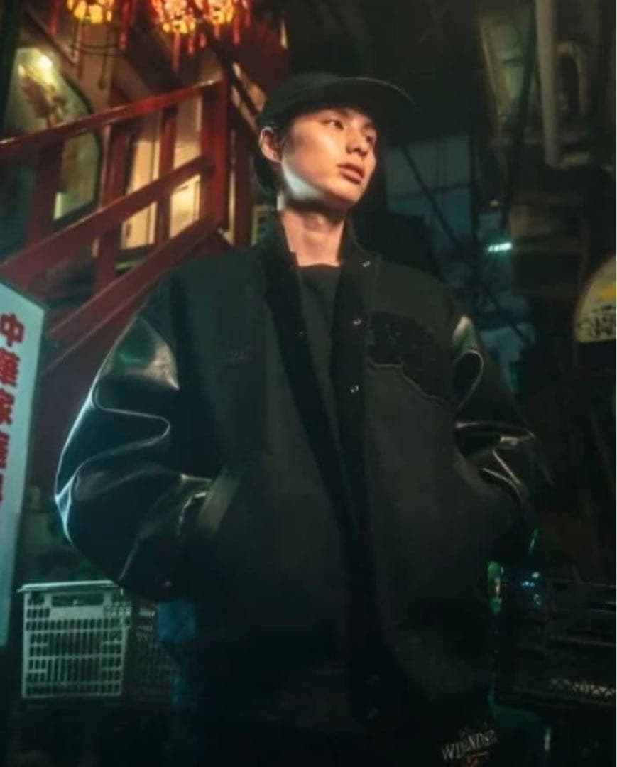 L ウィンダンシー × デラックス ヴァーシティ ジャケット スタジャン レザー