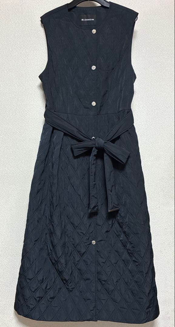 24AW BLENHEIM ブレンヘイム ドットボタンキルティングロングジレ