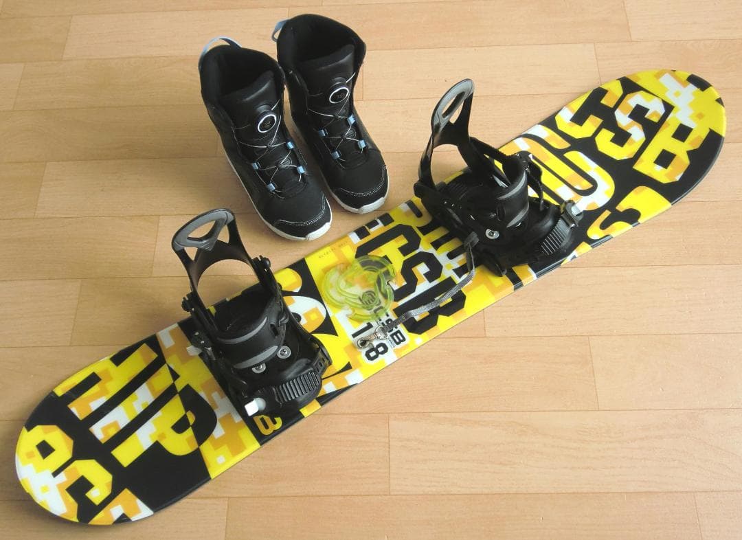 ■■1月限定■送料無料■CSB■子供用スノボ3点セット■板118靴22■WAX■