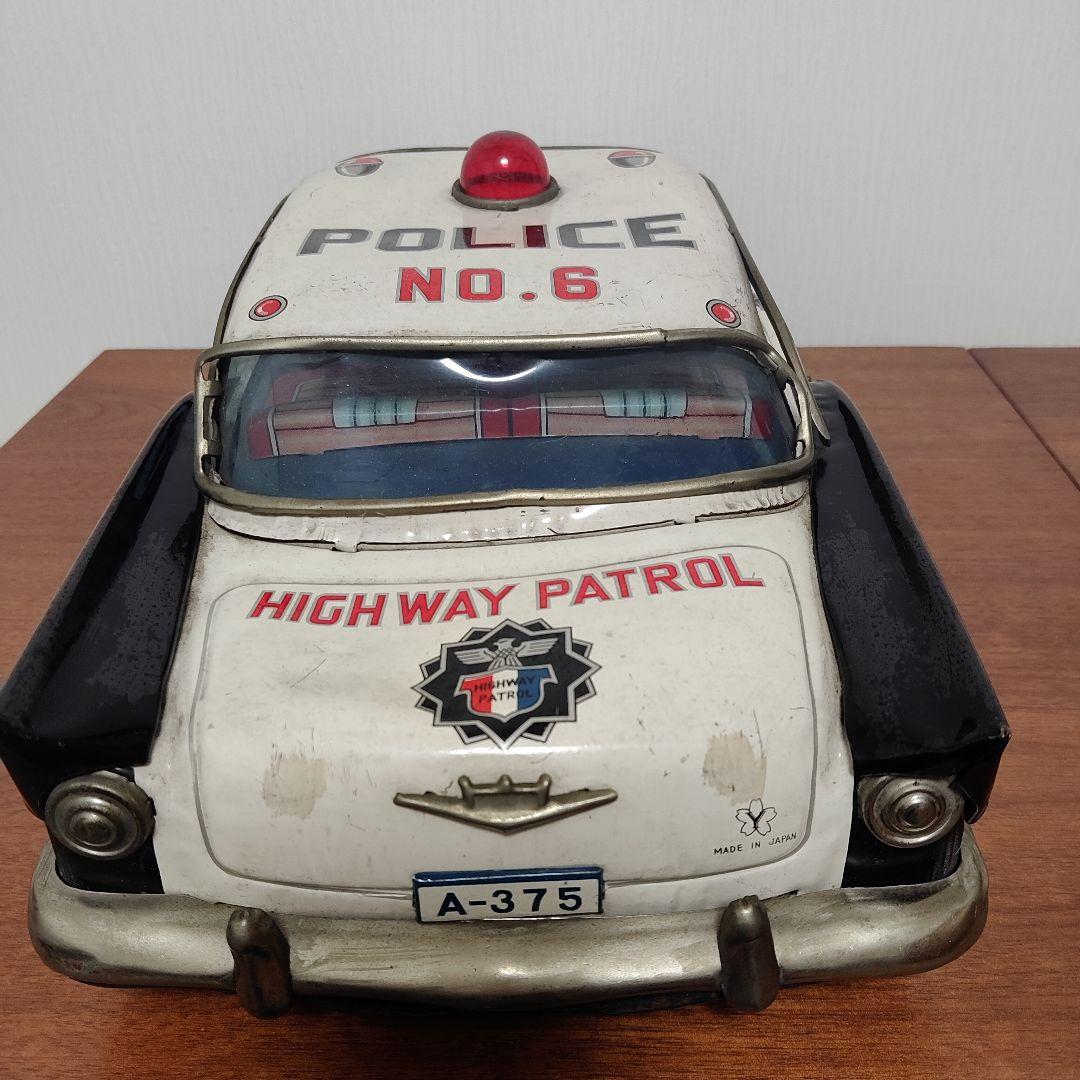 当時物 HIGH WAY PATROL POLICE NO.6ブリキ おまけ付