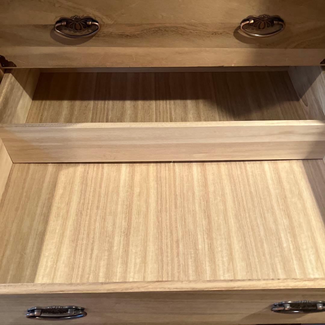 木製2段引き出し箪笥