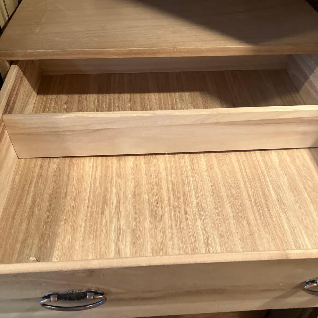 木製2段引き出し箪笥