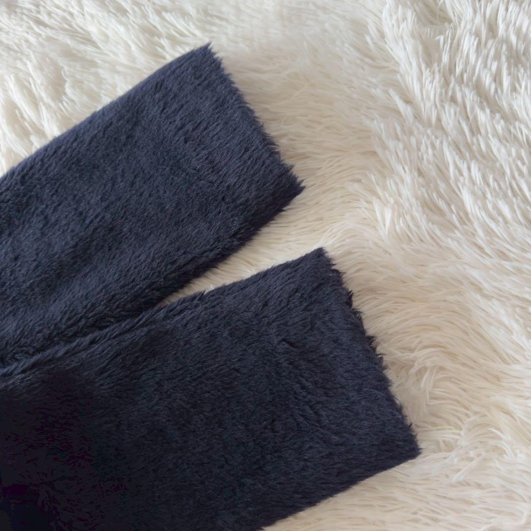 BLUE BLUE✨ARIGATO ファーコート　アルパカ混　ネイビー　2