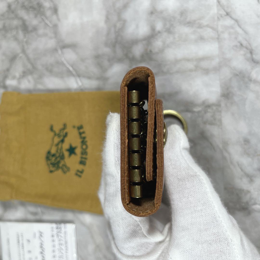 【未使用品】イルビゾンテ キーケース キャメル 本革 袋ギャランティ付