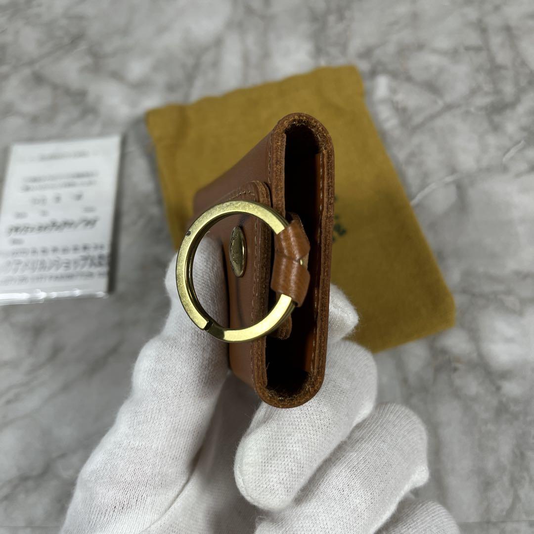 【未使用品】イルビゾンテ キーケース キャメル 本革 袋ギャランティ付