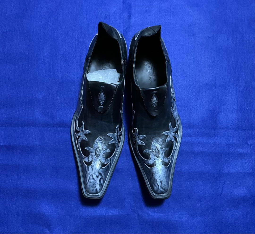 ⭐️BOREDOM ウエスタンショートブーツ⭐️パイソン⭐️新品未使用箱付⭐️ブラック