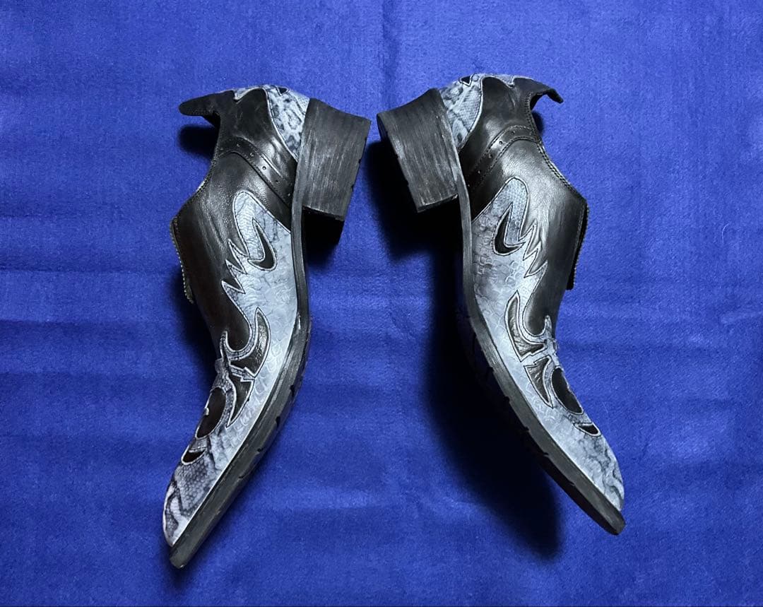 ⭐️BOREDOM ウエスタンショートブーツ⭐️パイソン⭐️新品未使用箱付⭐️ブラック