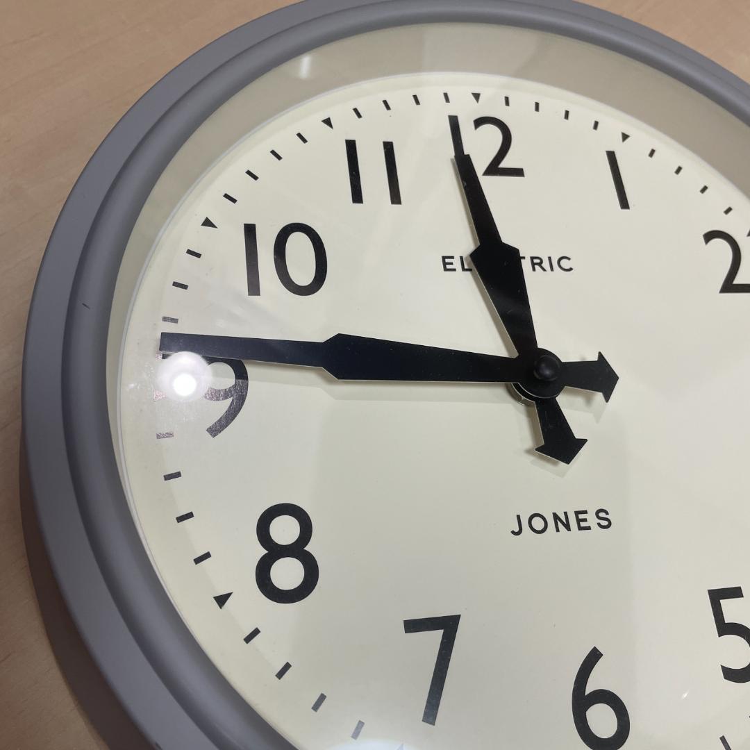 【新品同様】JONES CLOCKS プロペラ針 レトロデザイン 壁掛け時計