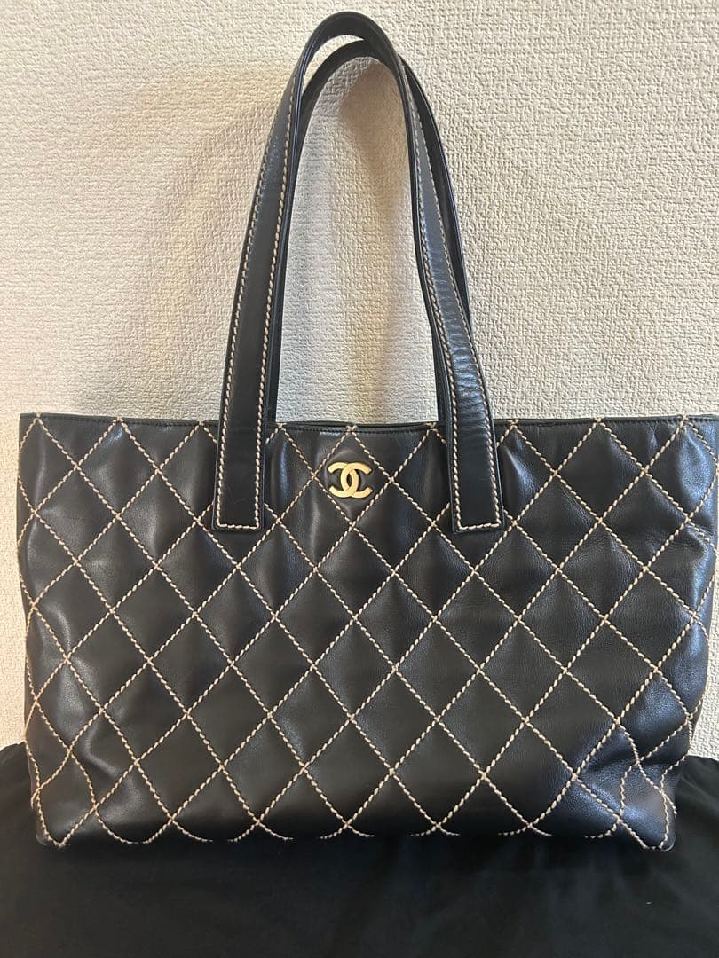 ⭐︎ピーチ姫⭐︎CHANEL ブラック キルティング トートバッグ