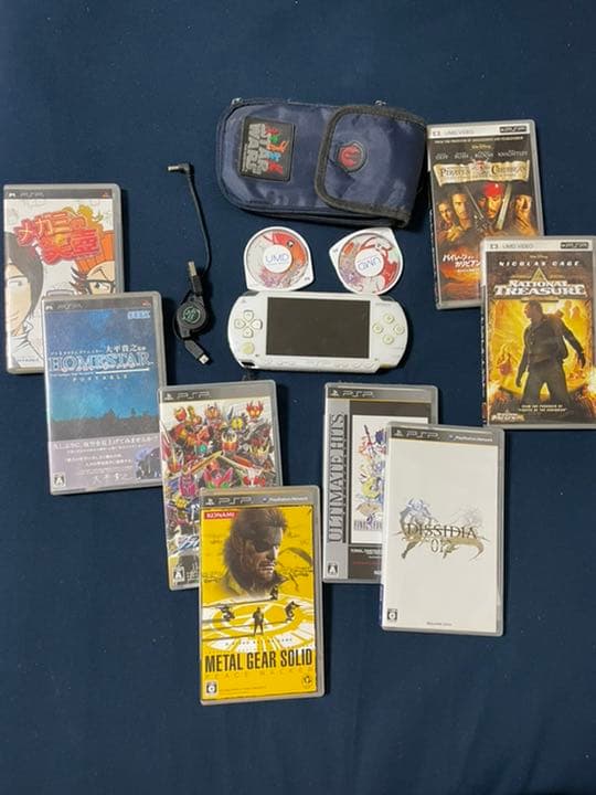 PSP 1000 本体&ソフト9本セット（動作確認済み）USB充電コード
