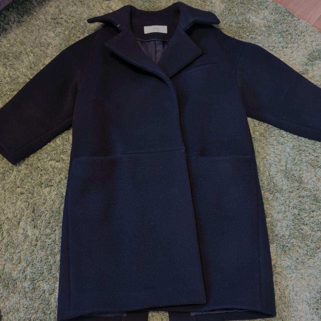 シクラス CYCLAS メルトンビーバーウールコート オーバーサイズ　ブラック