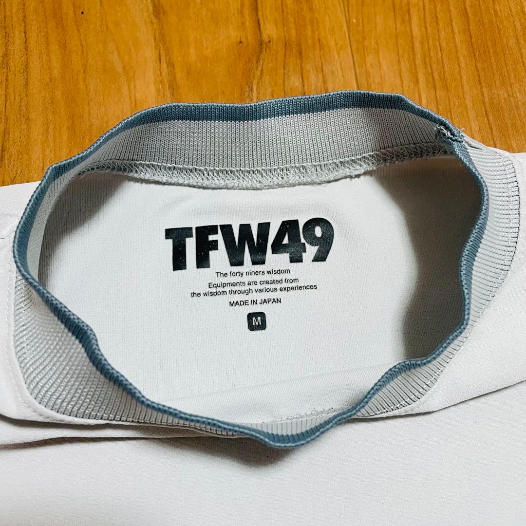 TFW49 モックネック　Tシャツ ライトグレー　M junhashimoto