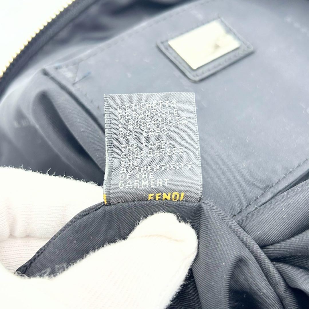 FENDI トートバッグ　ダークブラウン　ズッキーノ　ナイロン　8BH138