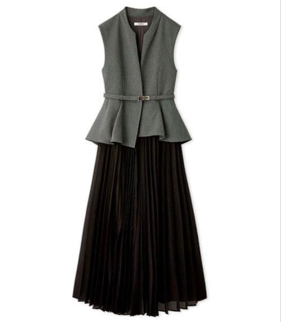 SNIDEL スナイデル ベルティッドペプラムスイッチングワンピ