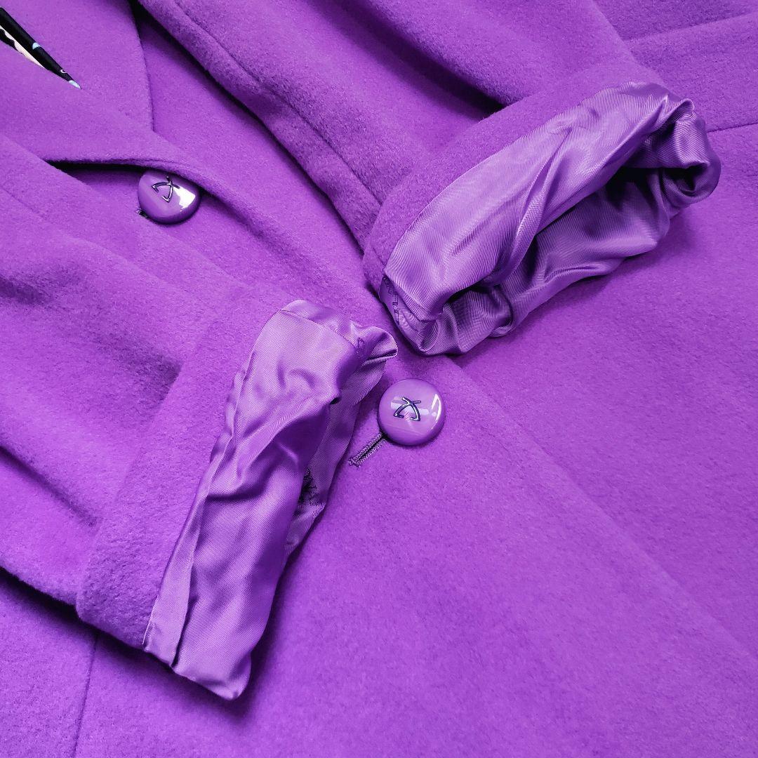 マリン レオナール カシミヤ100％チェスターコート 大人気✨花柄×宝石柄