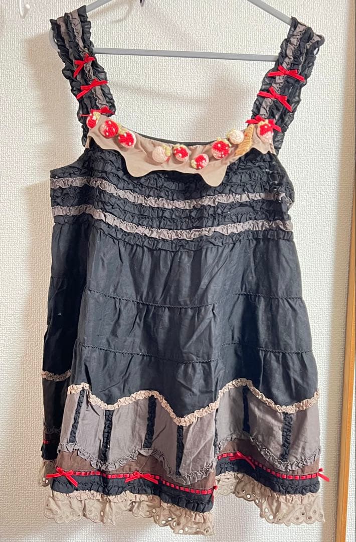 匿名配送/ピンクハウス ケーキモチーフ ノースリーブチュニック&ミディ丈スカート