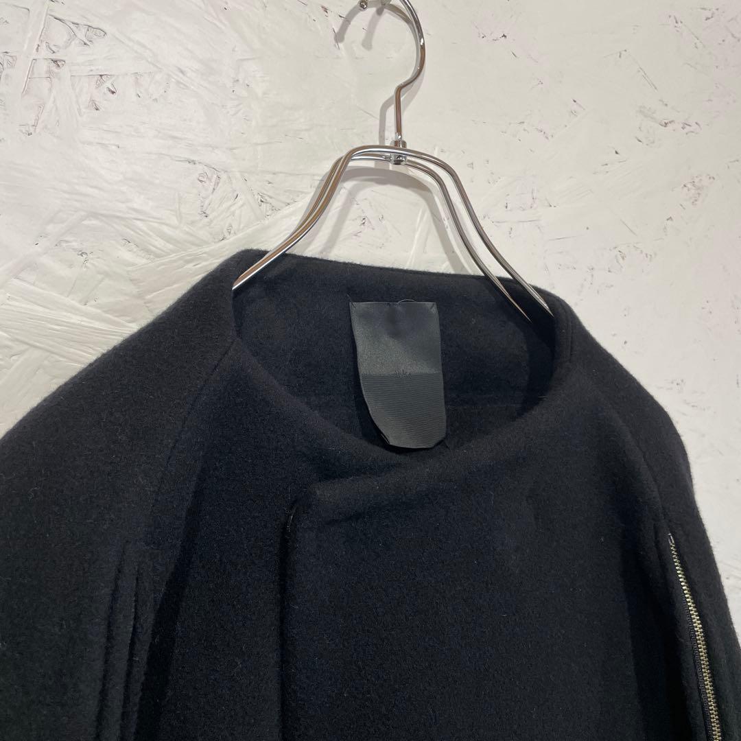 日本製　カシミヤ混【divka】ノーカラーウールコート　2