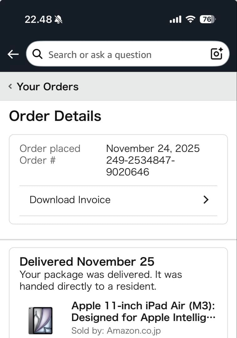 iPad本体 iPad air M3 space gray 128gb WiFi