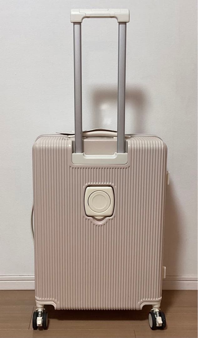 B4U TSAフロントオープン式キャリーケース　Mサイズ　ローズドラジェ