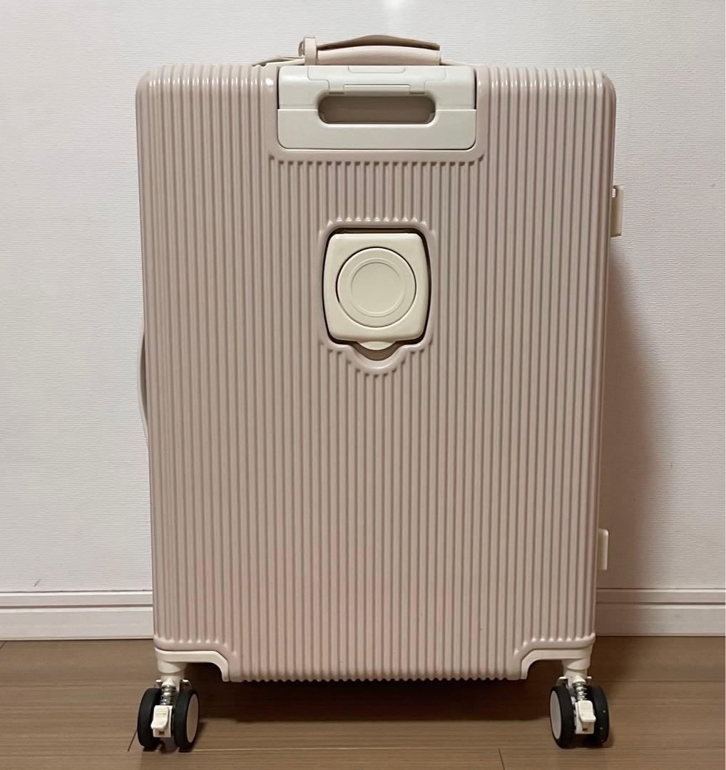 B4U TSAフロントオープン式キャリーケース　Mサイズ　ローズドラジェ