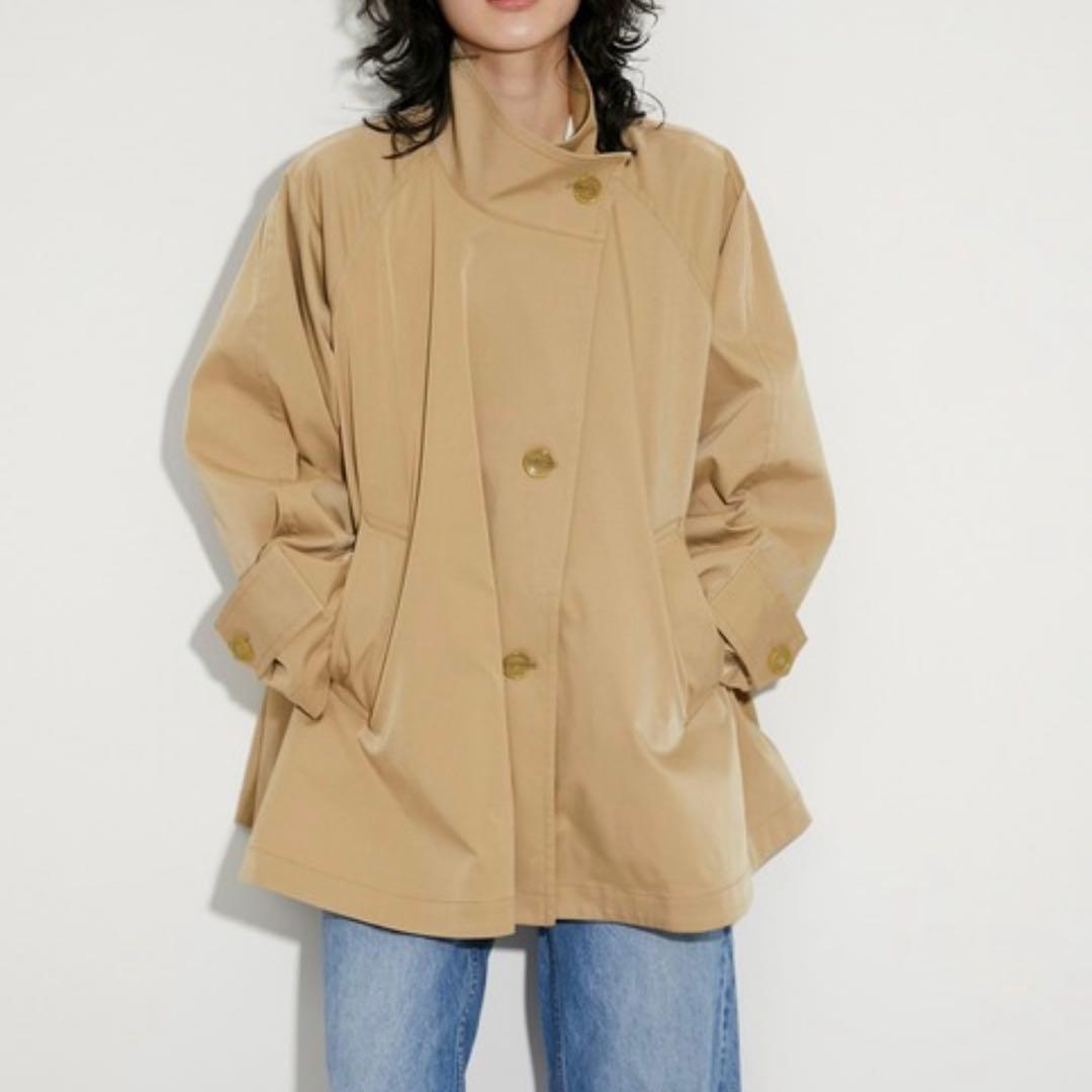 美品 ADAM ET ROPE' フレアミドルトレンチコート アダムエロペ