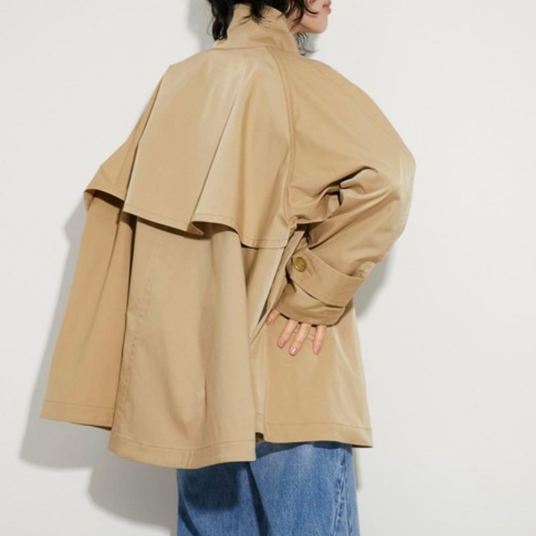 美品 ADAM ET ROPE' フレアミドルトレンチコート アダムエロペ