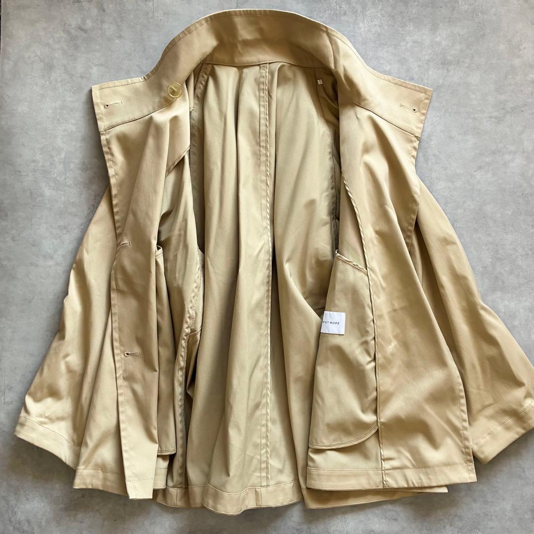 美品 ADAM ET ROPE' フレアミドルトレンチコート アダムエロペ