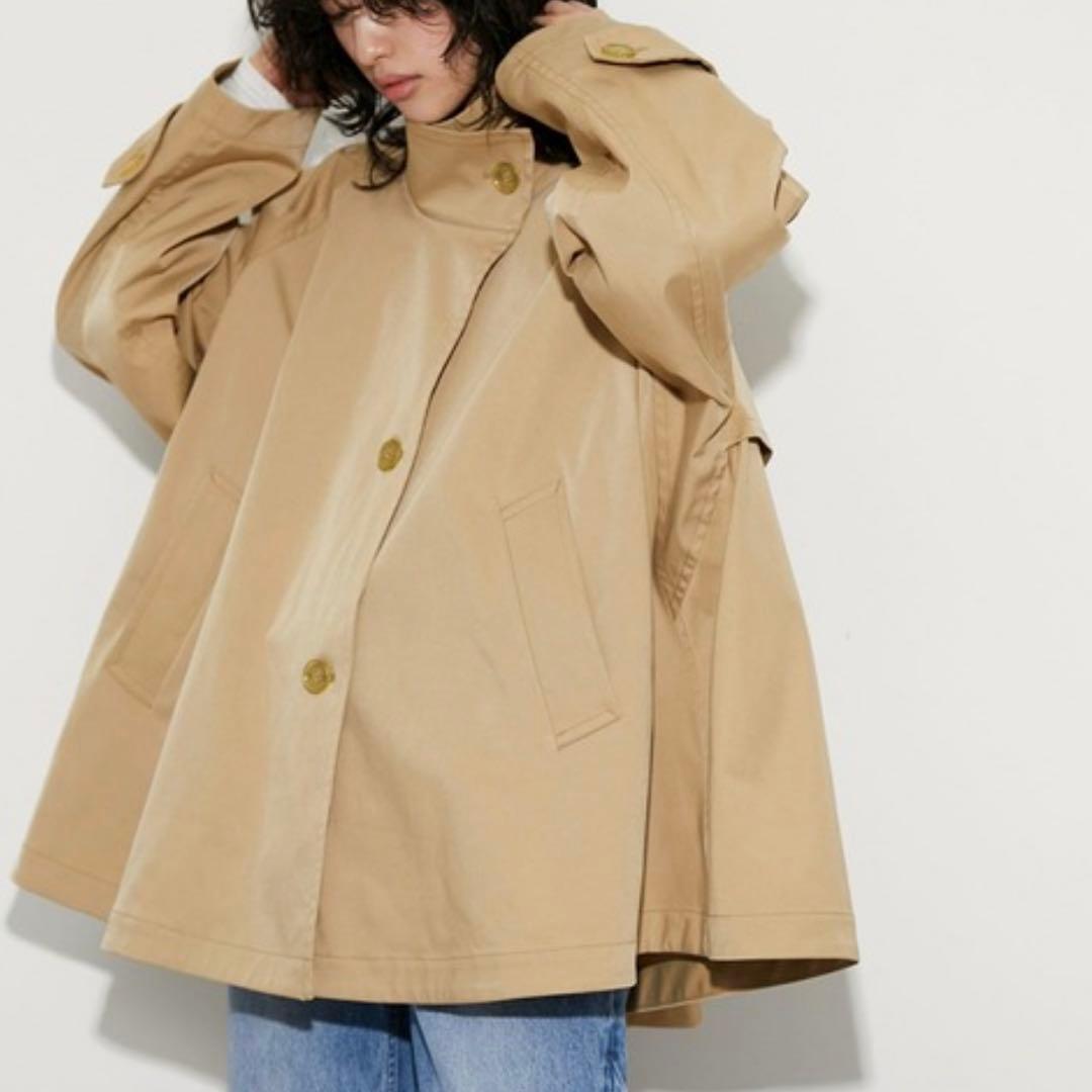 美品 ADAM ET ROPE' フレアミドルトレンチコート アダムエロペ