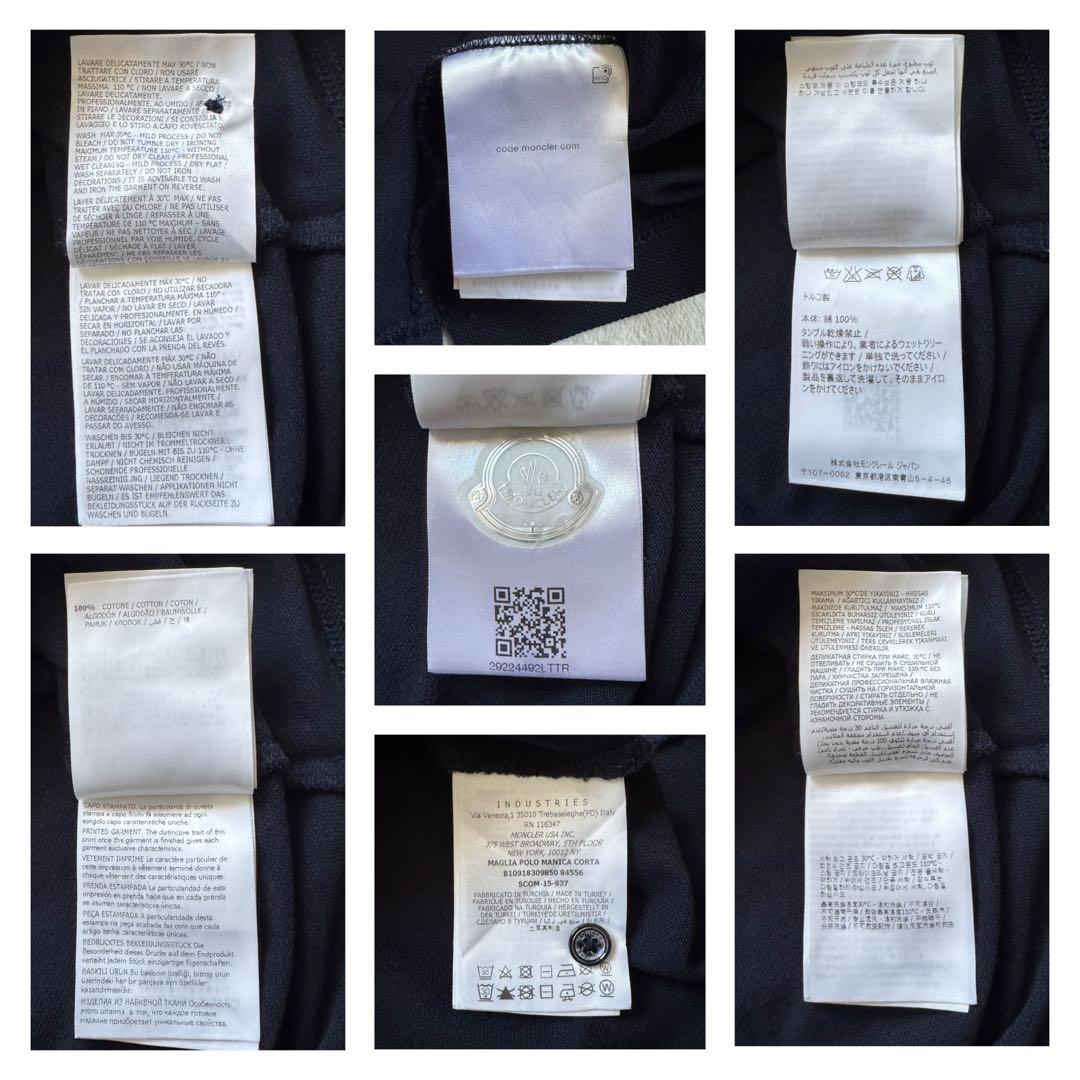 美品✨MONCLER モンクレール ポロシャツ S 紺×白 襟裏ロゴ シンプル