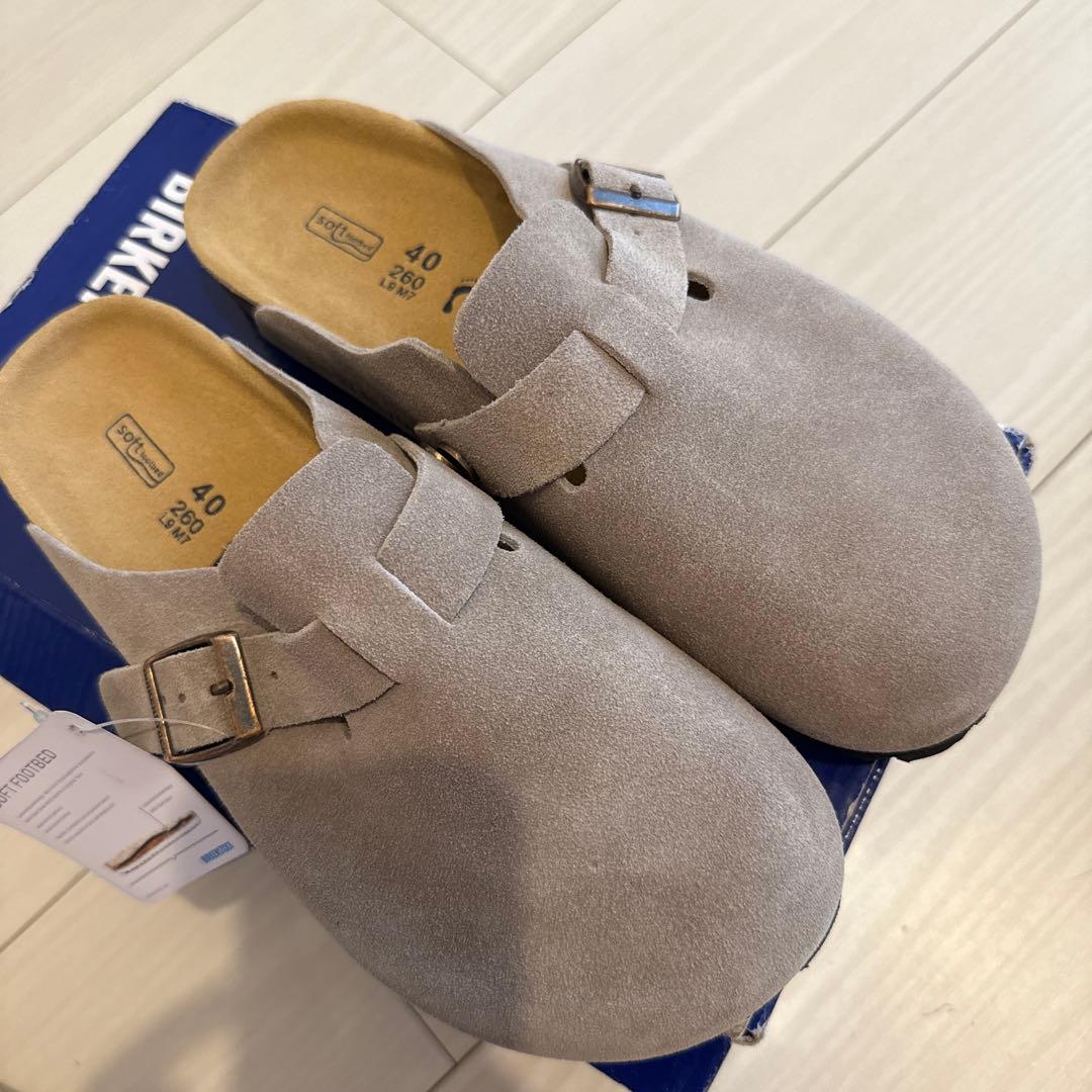 【未使用】BIRKENSTOCK ボストン ソフトフットベッド　トープ 40