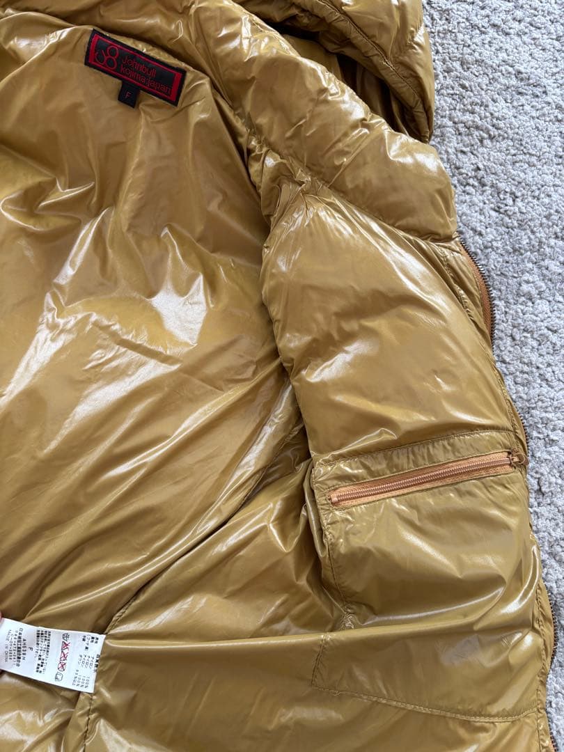 【Johnbull】ジョンブル フード付きダウンベストF マスタード