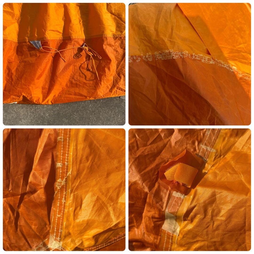 人気モンベル　クロノスドーム2 山岳テント　オレンジ　軽量コンパクト