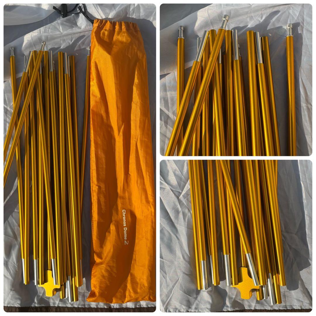 人気モンベル　クロノスドーム2 山岳テント　オレンジ　軽量コンパクト