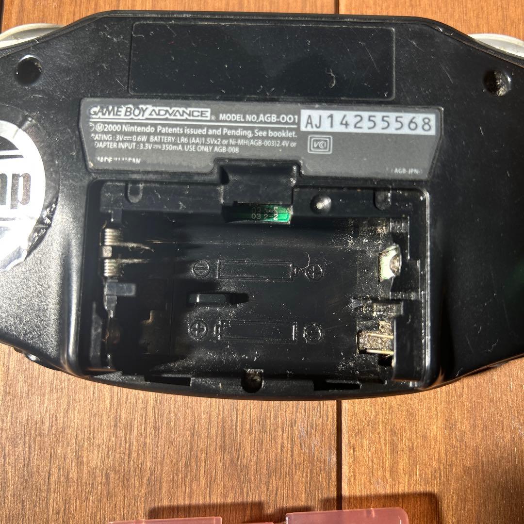 ゲームボーイアドバンス　クリア　ブラック　電池カバー　ジャンク品