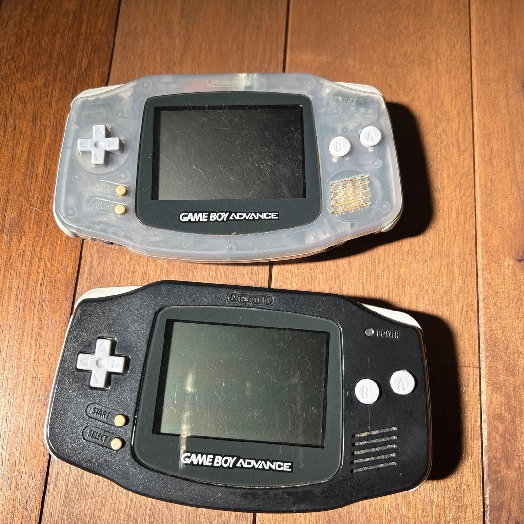 ゲームボーイアドバンス　クリア　ブラック　電池カバー　ジャンク品