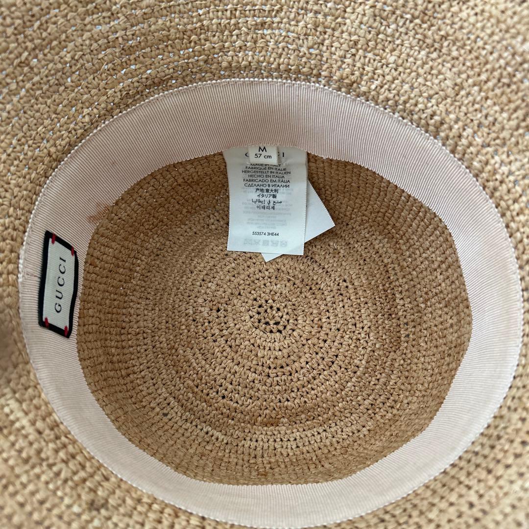 GUCCI 麦わら　バケットハット　最終値下げ