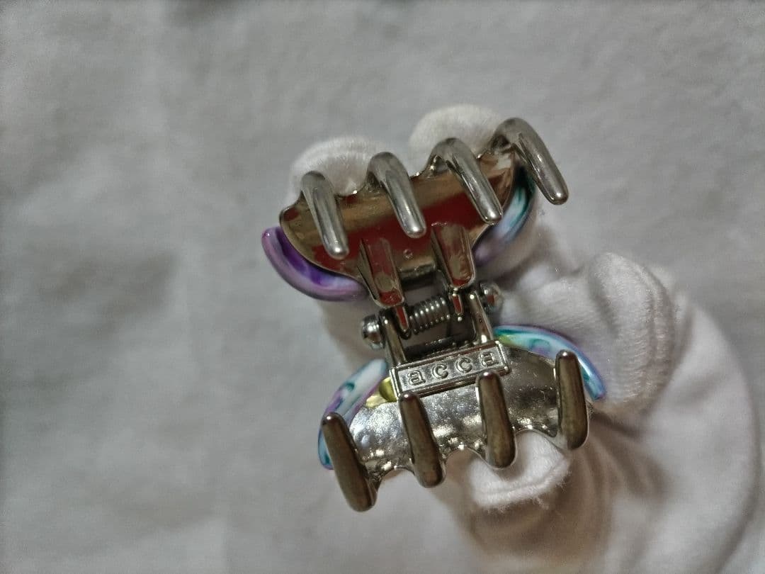 【美品/レア色】acca クリップ　マーブル　 2個セット　マルチカラー