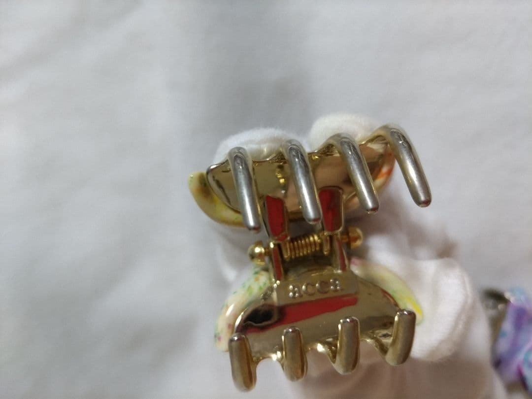 【美品/レア色】acca クリップ　マーブル　 2個セット　マルチカラー