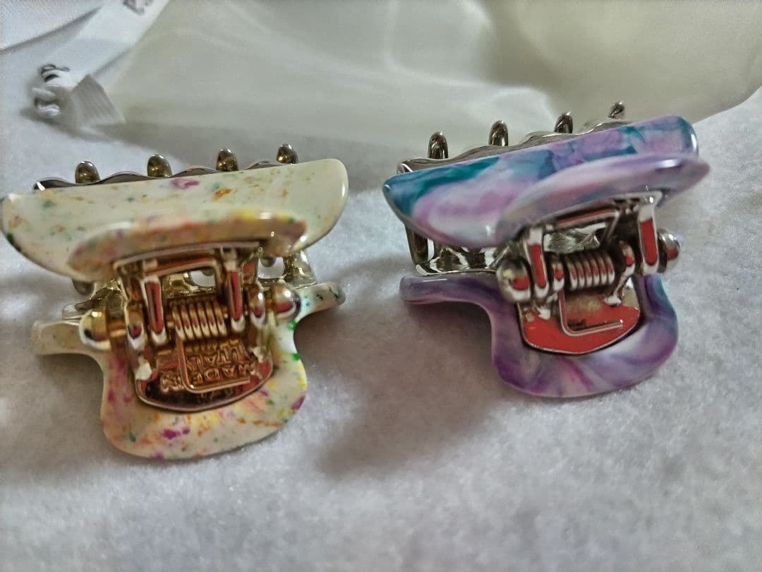 【美品/レア色】acca クリップ　マーブル　 2個セット　マルチカラー