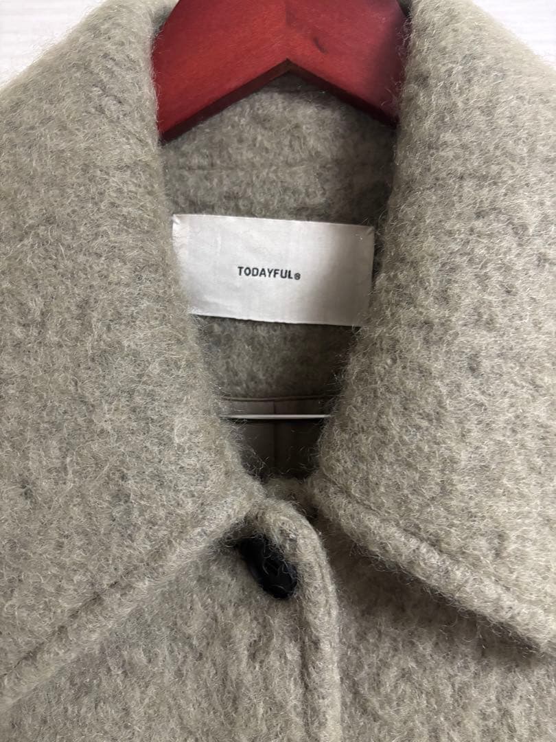 【todayful トゥデイフル】シャギーオーバーコート 38 ロングコート
