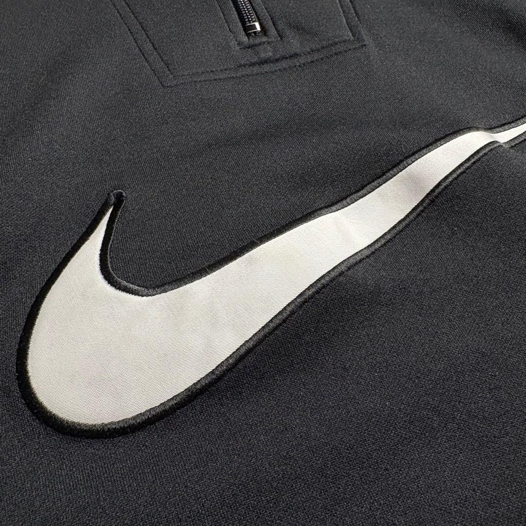 90s ナイキ ハーフジップ　プルオーバートラックジャケット　銀タグ　刺繍ロゴ