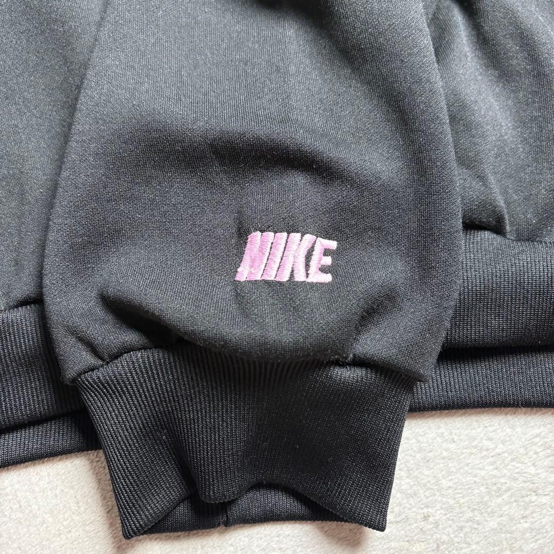 90s ナイキ ハーフジップ　プルオーバートラックジャケット　銀タグ　刺繍ロゴ