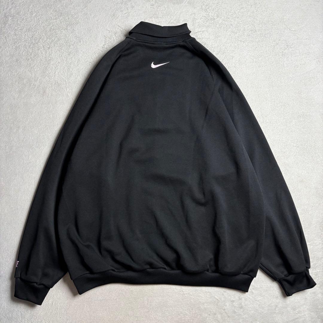 90s ナイキ ハーフジップ　プルオーバートラックジャケット　銀タグ　刺繍ロゴ