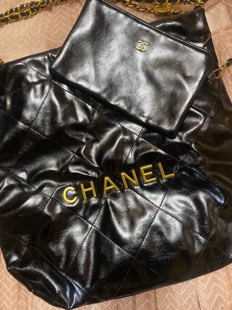 ブラック レザー ショルダーバッグ♡ポーチ付き♡