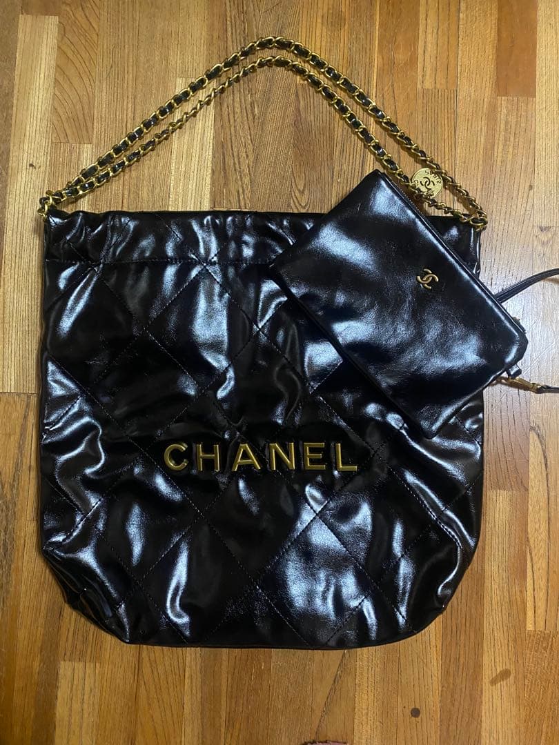 ブラック レザー ショルダーバッグ♡ポーチ付き♡